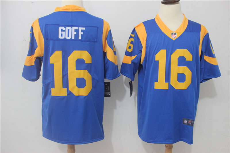 Men Los Angeles Rams 16 Goff Light Blue Nike Vapor Untouchable Limited NFL Jerseys